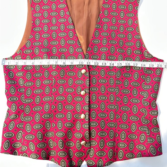 David Brooks Red ‎ Patterned Vest 12 - Picture 5 of 7